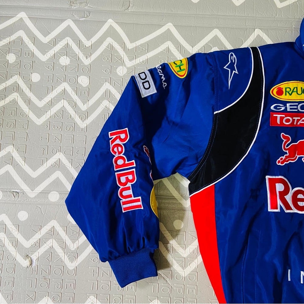 Vintage Red Bull F1 formula 1 embroidered racing graphic blue jacket - Picture 2 of 9